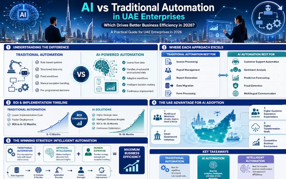 AI vs Traditional Automation in UAE Enterprises